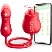 KERERO Rose Sex Toy with 9 Rotation \u0026 Vibration Patterns, Women Vibrator with 9 Thrusting Patterns,App Control Adult Toys Vibrators Couple Toys, Adult Sex Toys for Women